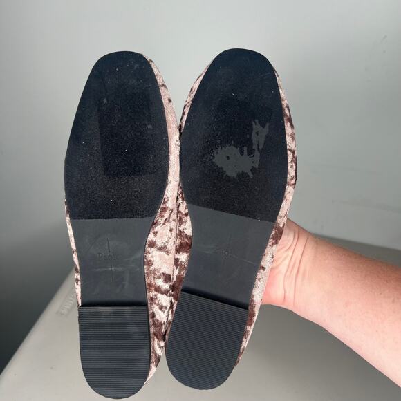 Linea Paolo Mauve Taupe Velvet Marie Buckle Flats 7.5 - Picture 3 of 7